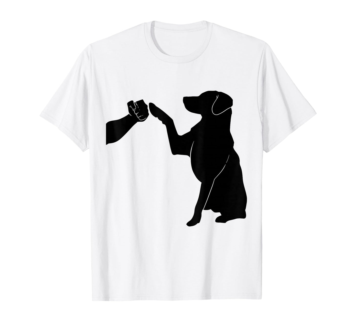 Human And Dog Paw Fist Bump Dog Lover Dog And Man Friendship T-Shirt