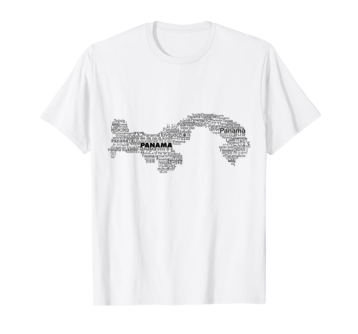 Panama Map, Panama in world languages T-Shirt