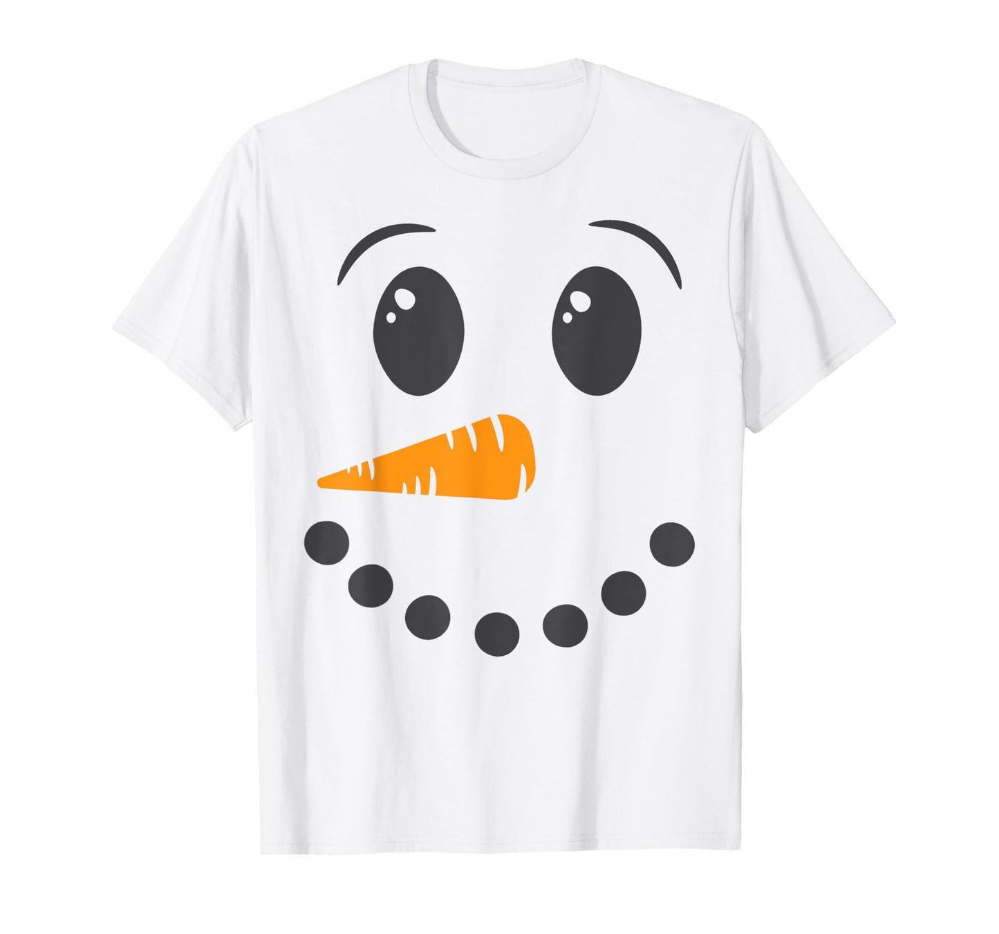 Snowman Face Winter Holiday Matching Couples Family T-Shirt