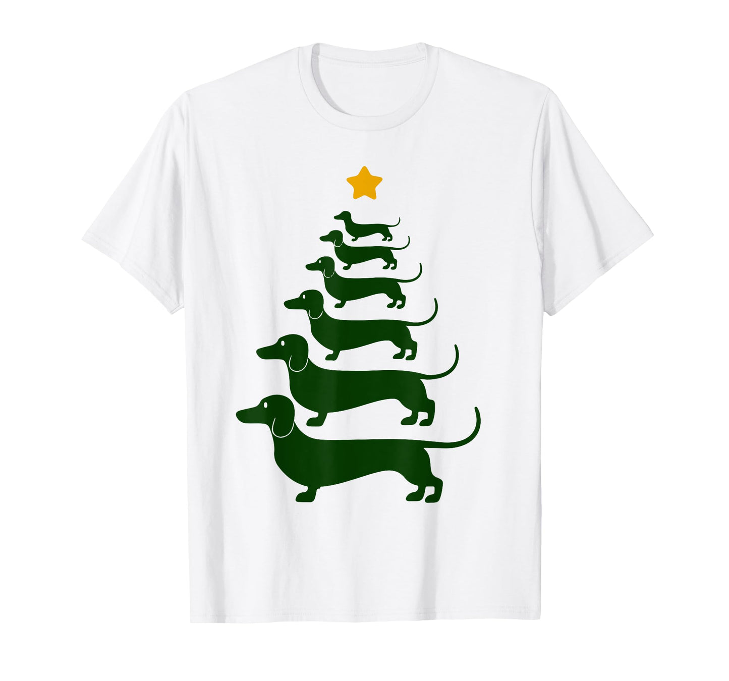 Dachshund Christmas Tree Funny Weiner Dog Mom Dad Pajamas Men Women Kids T-Shirt