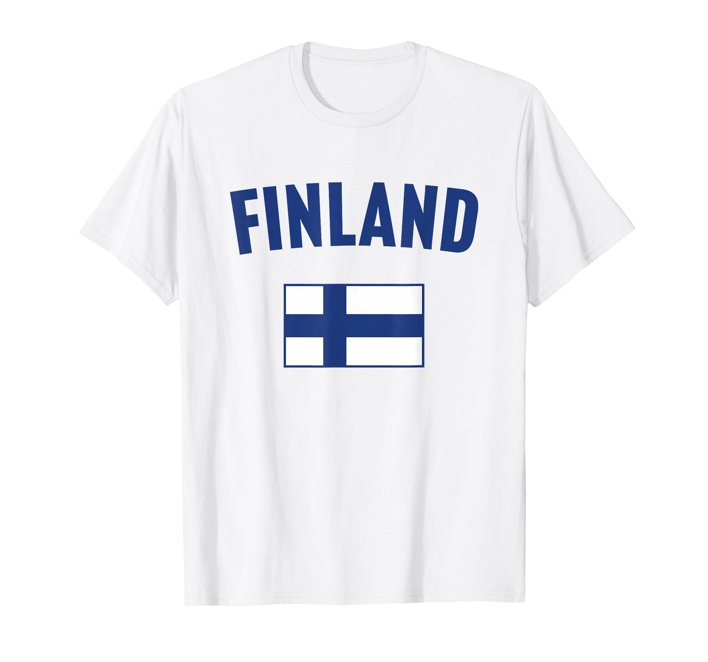 Country Flags Finland Flag T-Shirt, Small, White