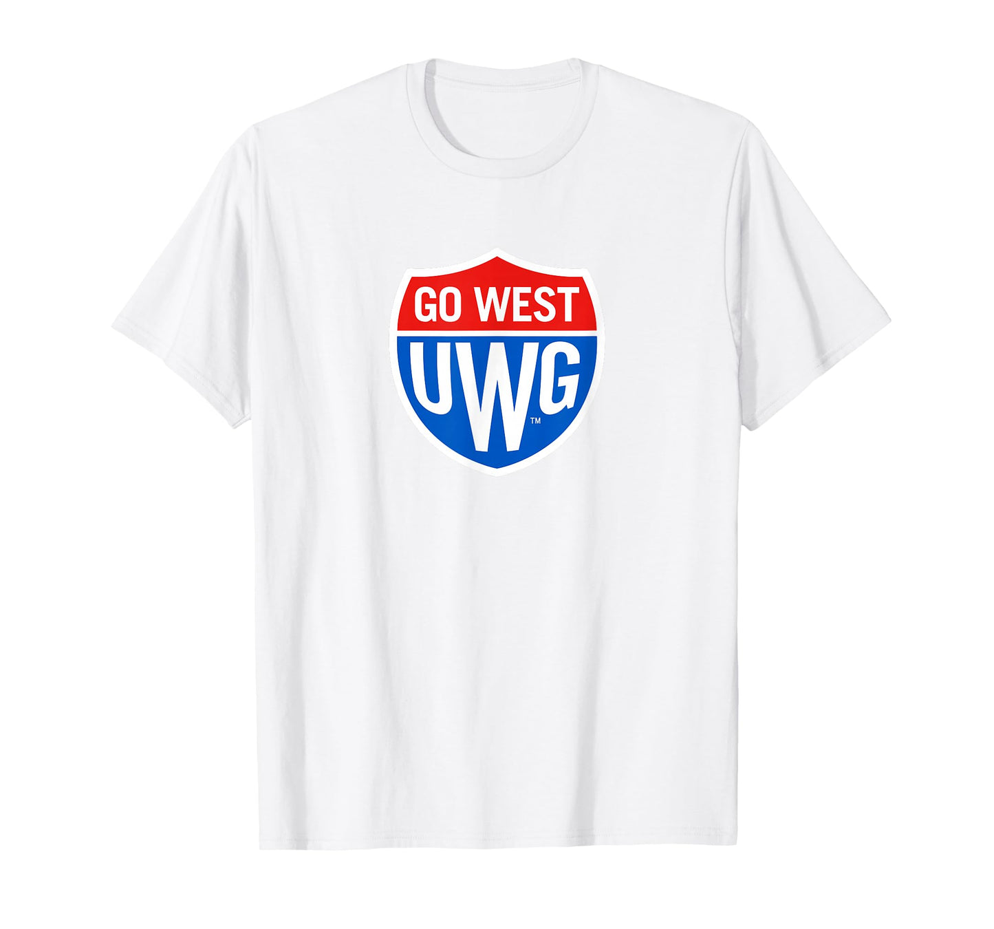 University of West Georgia UWG Wolves Go West Shield Logo T-Shirt