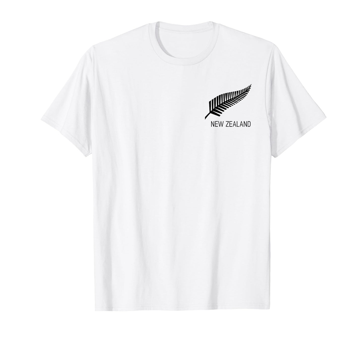 Black New Zealand Fern Shirt Mens Black Proud Kiwi NZ Rugby T-Shirt