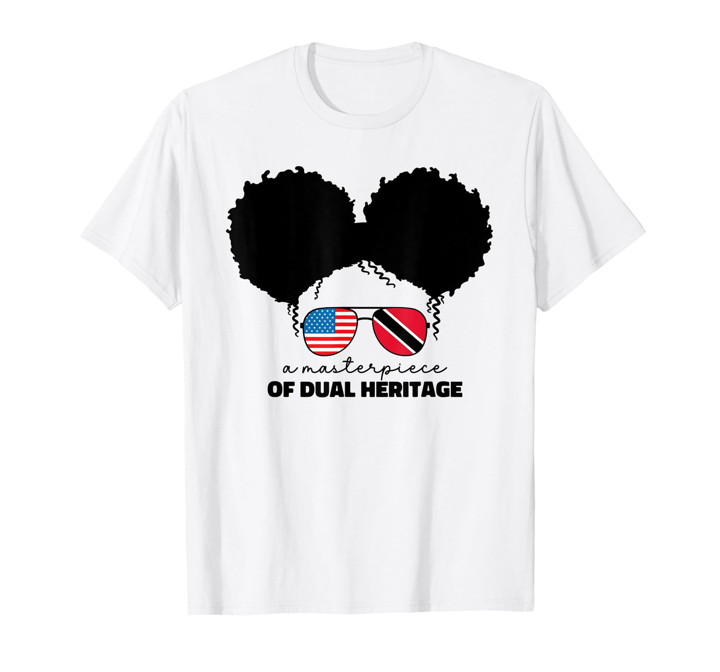 Half American And Trinidadian Usa Trinidad Tobago Kids Girls T-Shirt