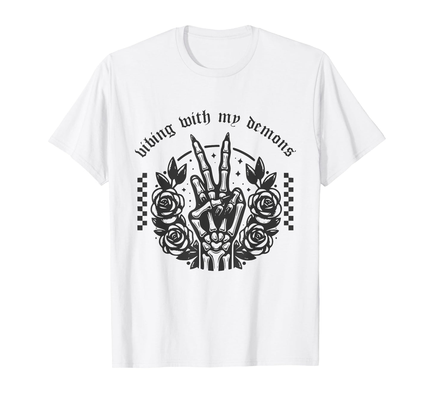 Vibing With My Demons Shirt Funny Witchy Gothic Halloween T-Shirt