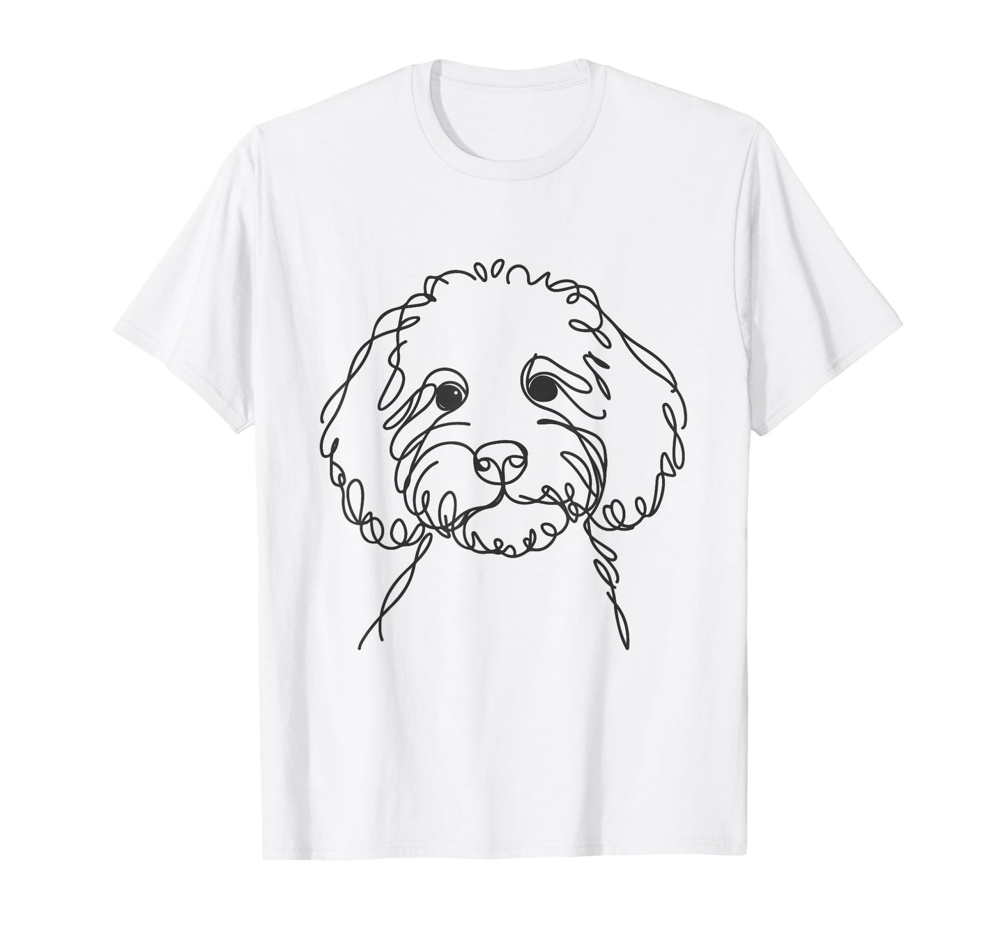 Line Art Dad Mom Dog - Cockapoo T-Shirt for Men Women