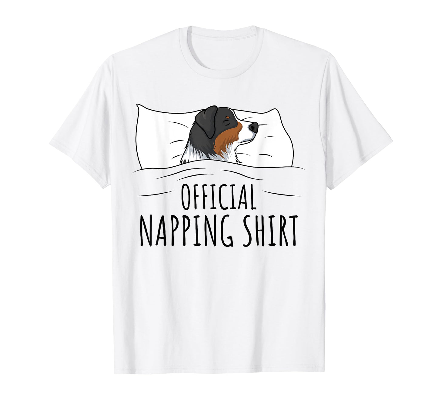 Australian Shepherd Apparel & Gift Ideas Unisex-Adults Blue Small Classic Fit Short Sleeve T-Shirt Sleeping Australian Shepherd Pyjamas Official Napping T-Shirt