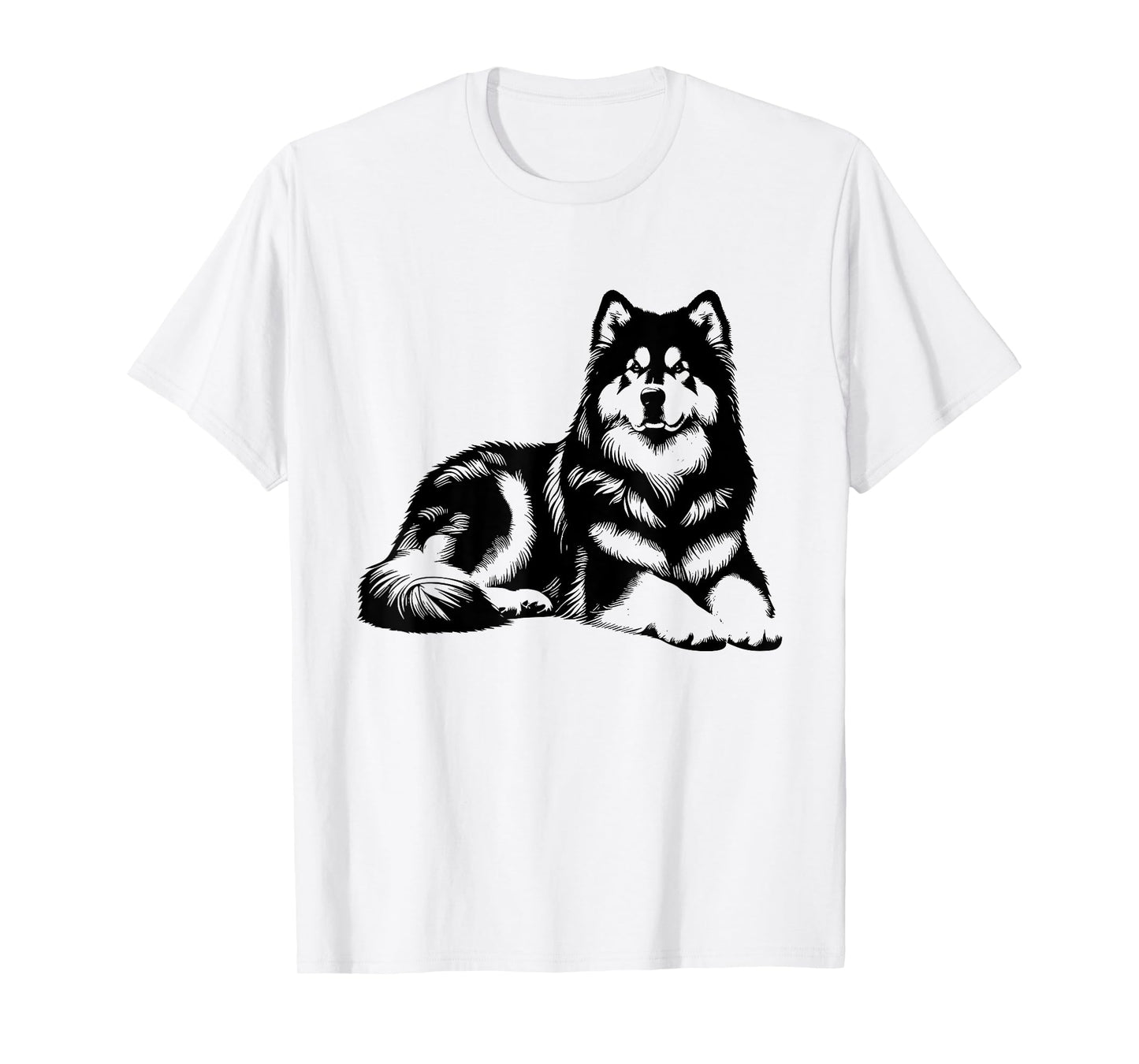 Dog Dad Mom Lover - Monochromatic Alaskan Malamute T-Shirt