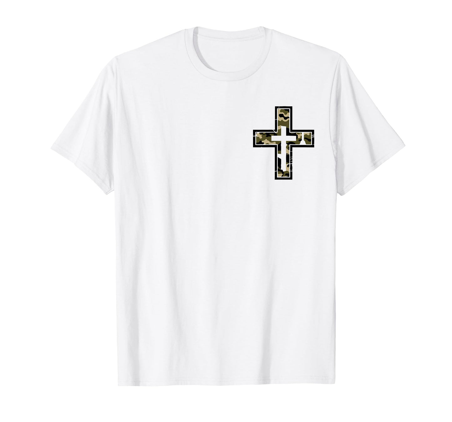 Faith Fishing Hunting Camo Christian Hook Fisherman 2 Sided T-Shirt