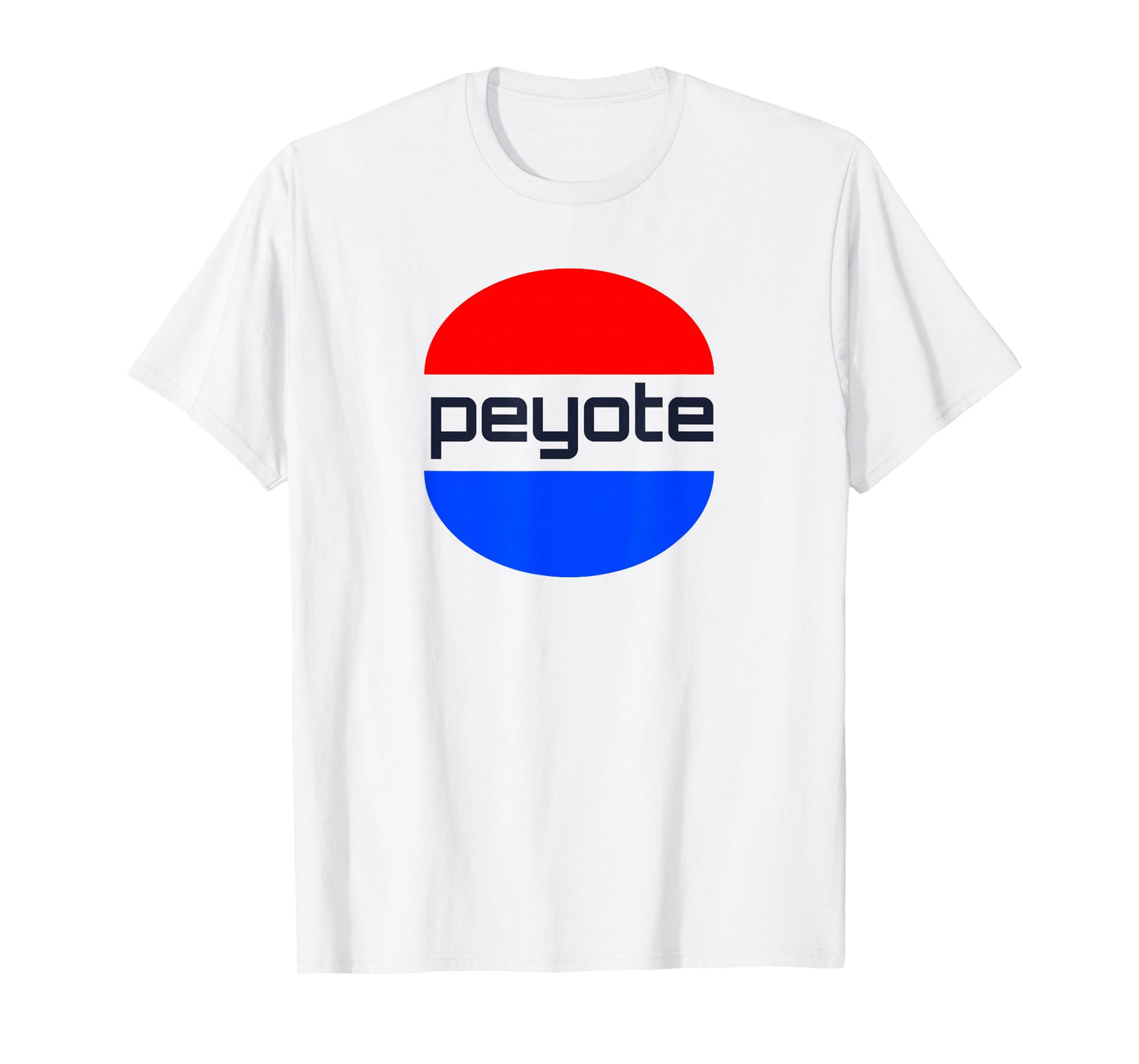 Peyote - Cool font With a Blue And Red Sphere Graphic T-Shirt