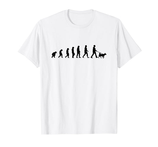 Evolution to Walking The Dog - Pet Owner Funny T-Shirt
