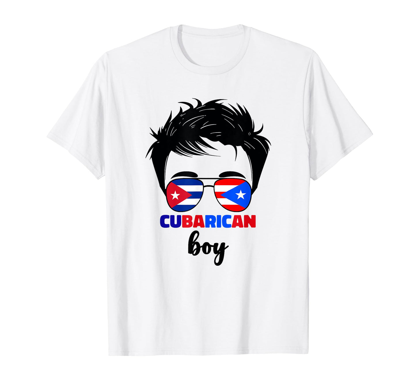 Half Cuban And Puerto Rican Rico Cuba Cubarican Kids Boys T-Shirt