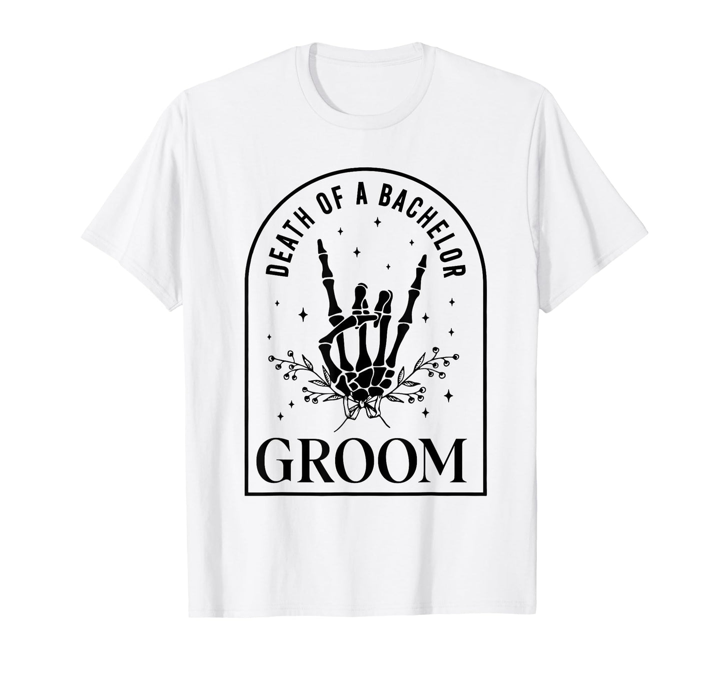 Groom Death of a Bachelor Skeleton Gothic Halloween Party T-Shirt
