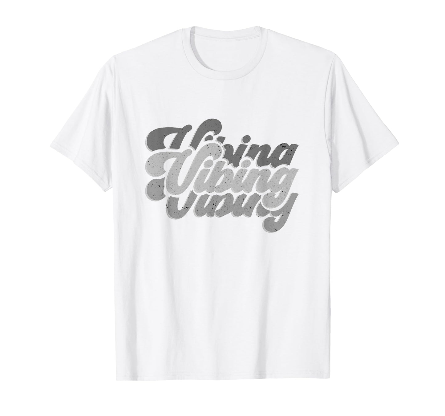 Vibing on All Blue Color Graphic T-Shirt