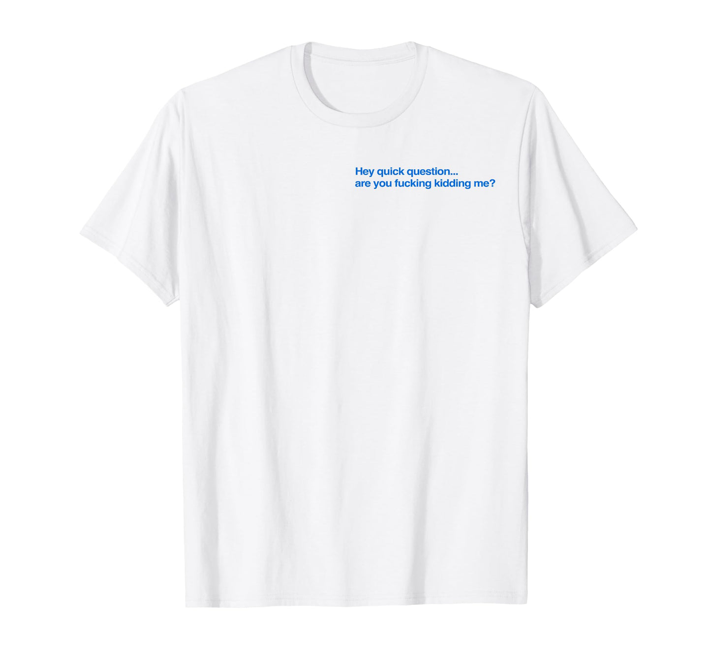 Hey Quick Question are You Fcking Kidding Me Funny T-Shirt