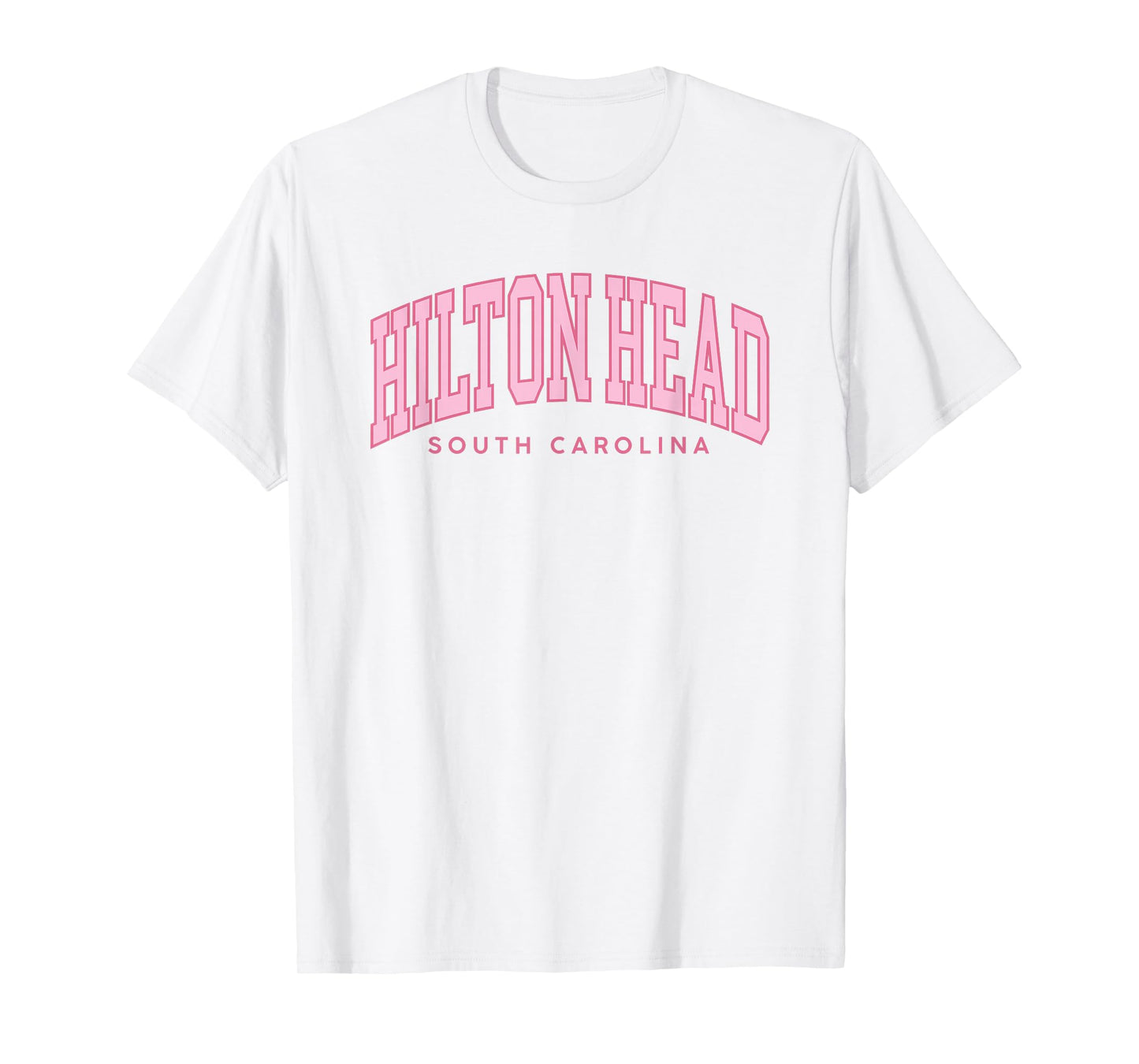 Hilton Head South Carolina Pink Retro Preppy Throwback Girls T-Shirt