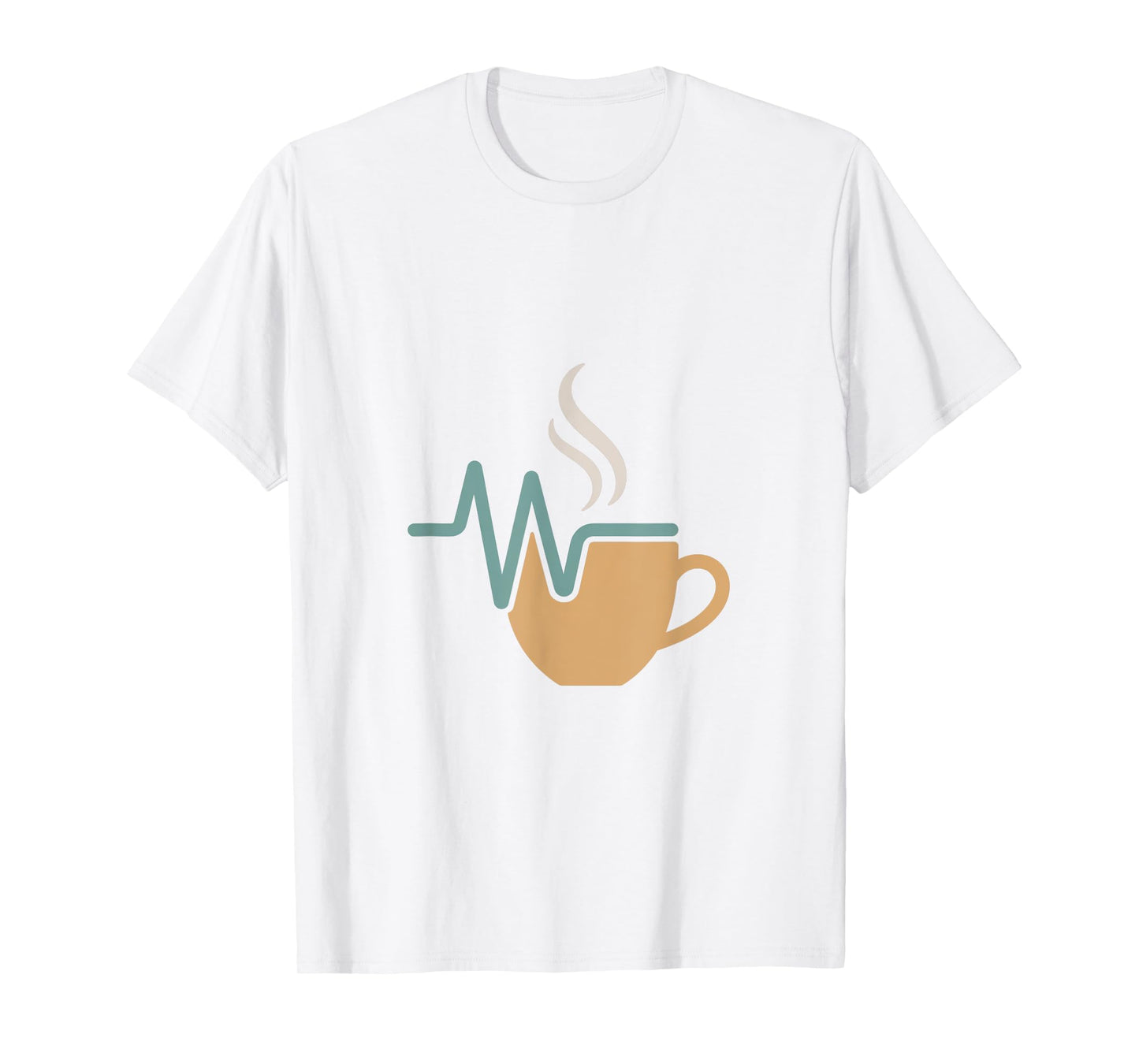 Coffee Heartbeat Mug Design T-Shirt