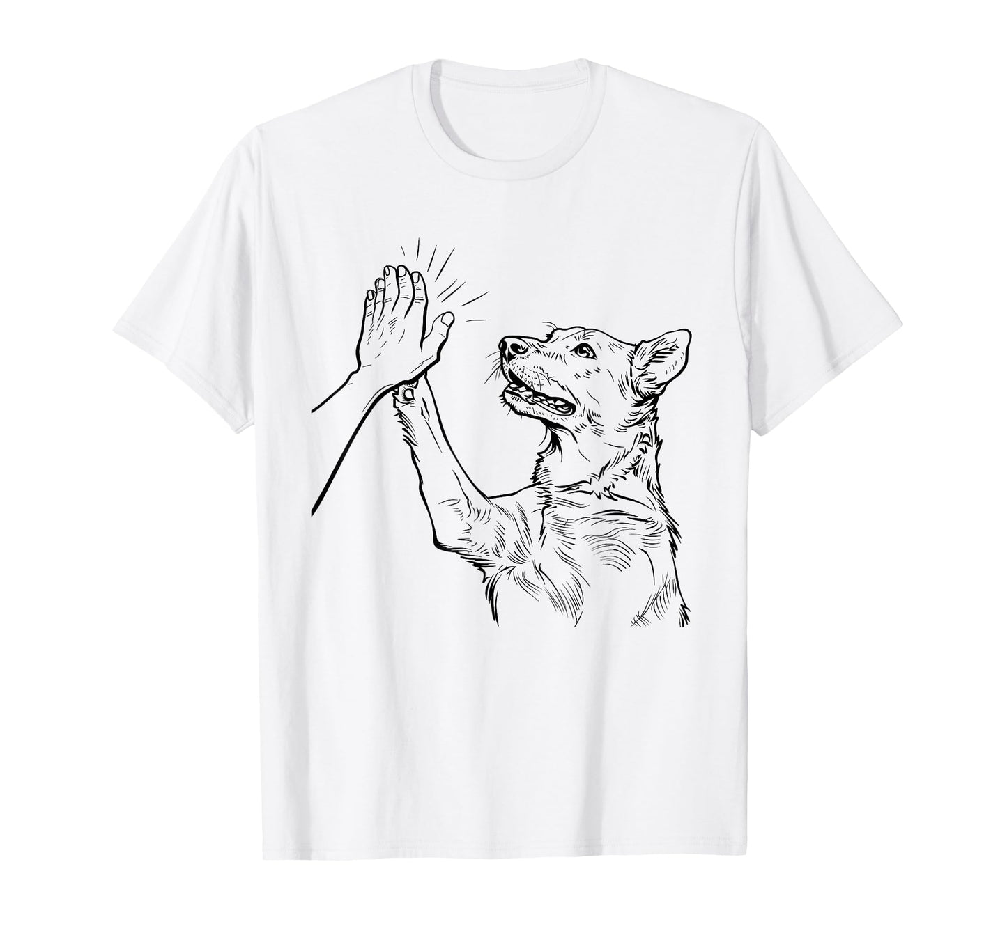 Funny Dog Dad Fathers Day Best Daddy Ever Hand T-Shirt for Men