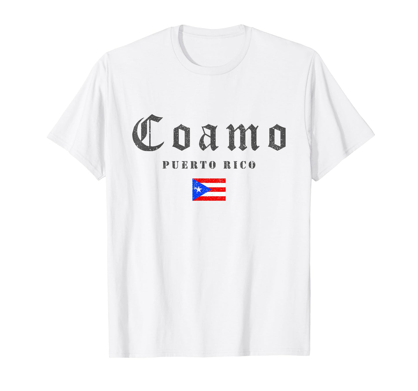 Vintage Coamo Puerto Rico Flag Pride Home Root Travel T-Shirt
