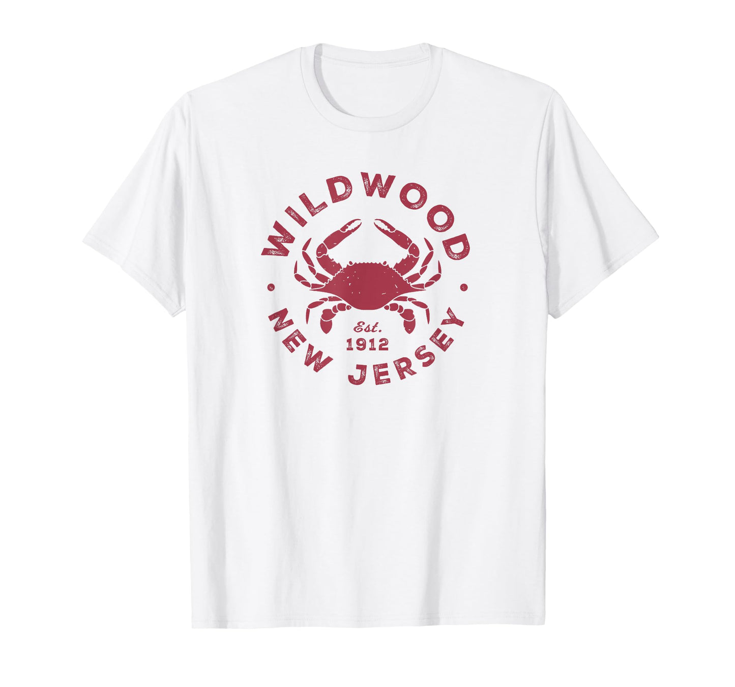 Vintage Wildwood New Jersey Atlantic Crab Beach Souvenir T-Shirt