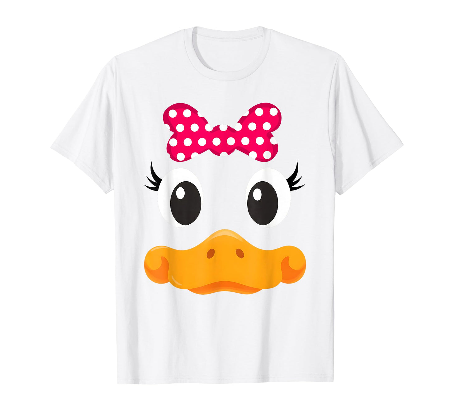 Yellow Duck Face Halloween Animal Costume Coquette Bow Girl T-Shirt