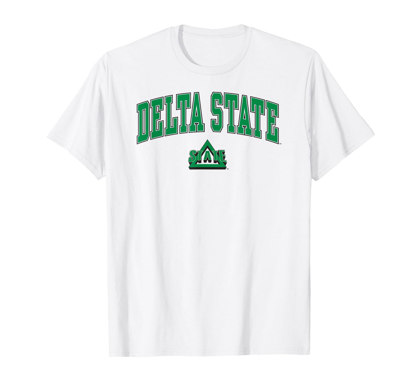 Delta State Statesmen Arch Over Gray Officially Licensed T-Shirt