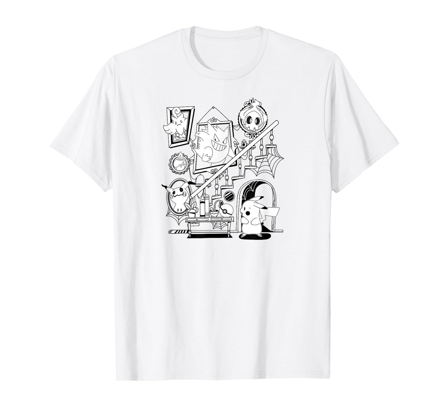 Pokémon - Halloween Orange Gengar Mimikyu Duskull Litwick T-Shirt