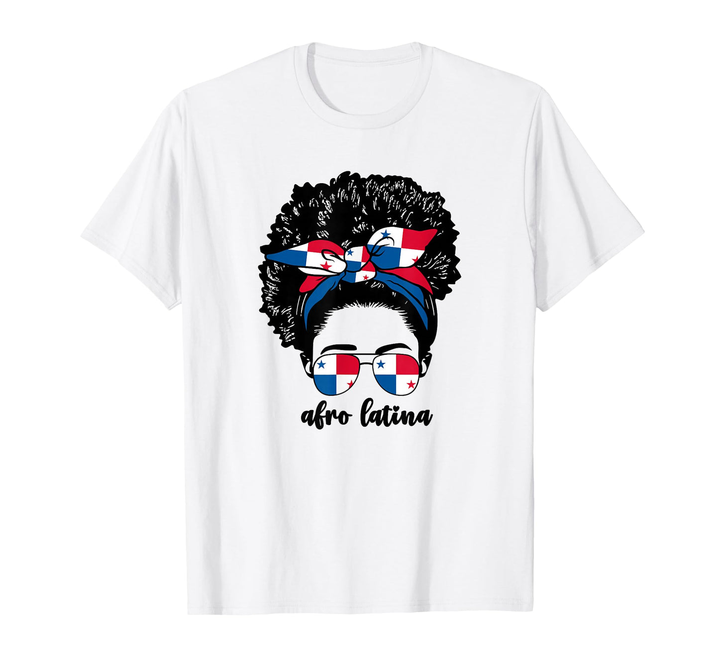 Black Afro Latina Panamanian Girl Women Panama Flag Panameña T-Shirt