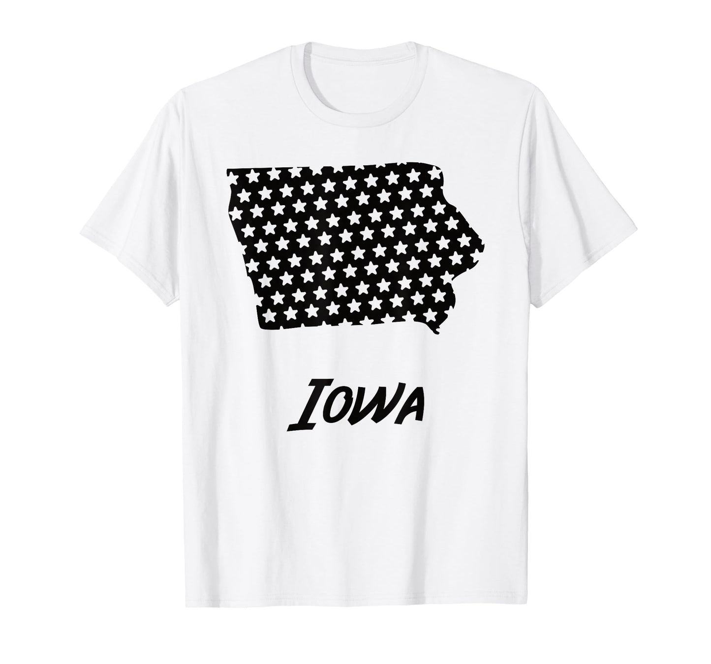 Iowa USA State Outline Stars Vintage Retro Design T-Shirt