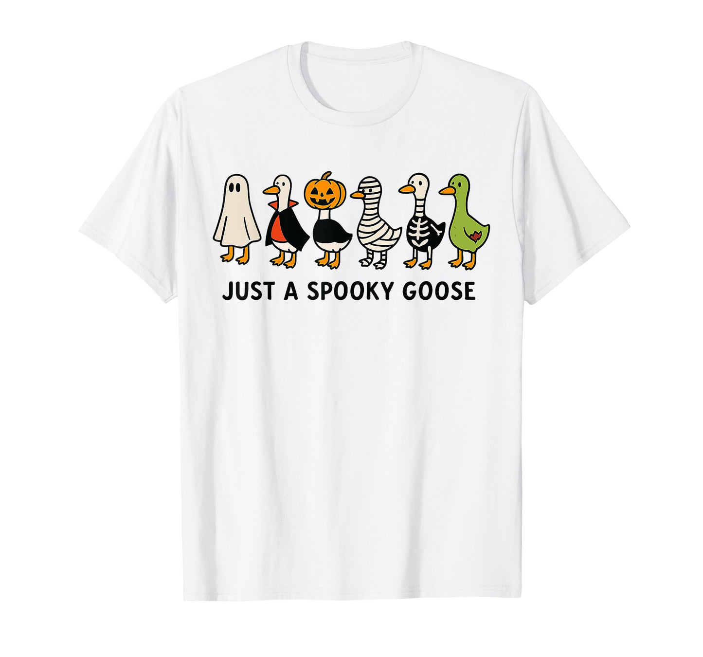Halloween Goose Costume Funny Cartoon Spooky Animal Tee Kids T-Shirt
