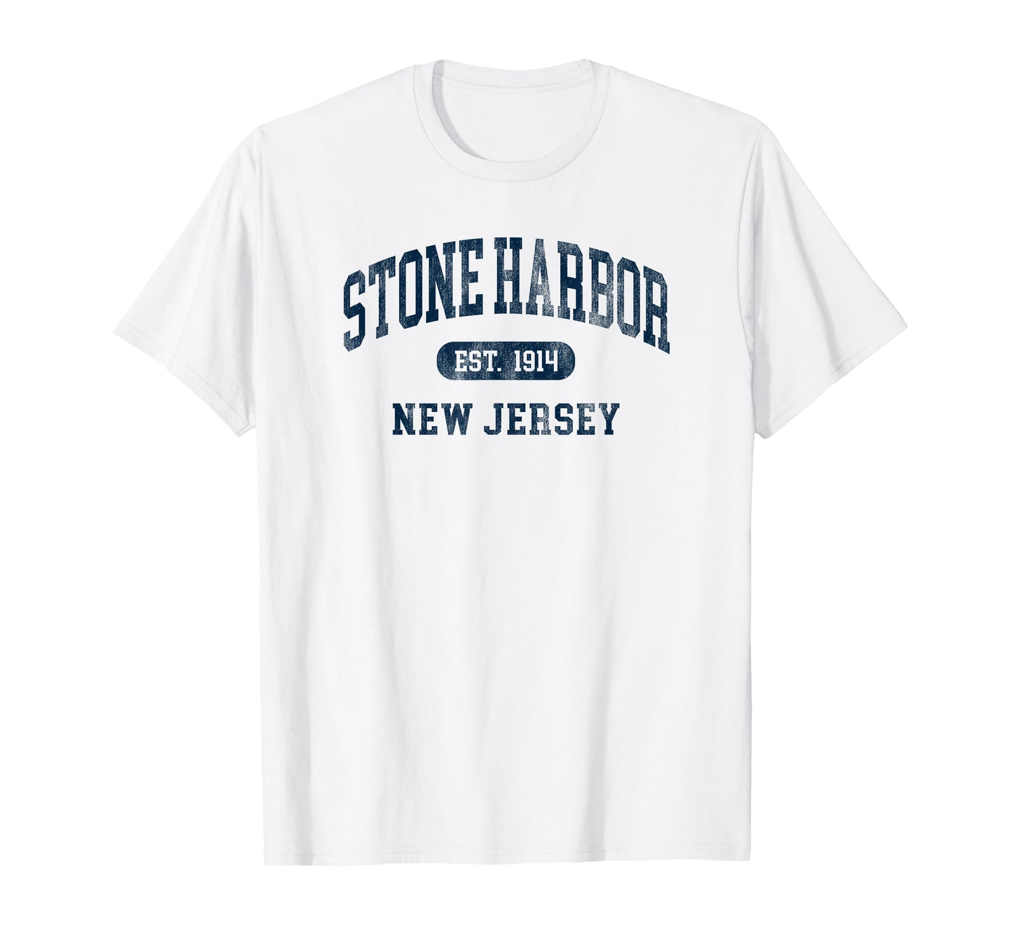 Stone Harbor New Jersey Retro Preppy Throwback Mens T-Shirt