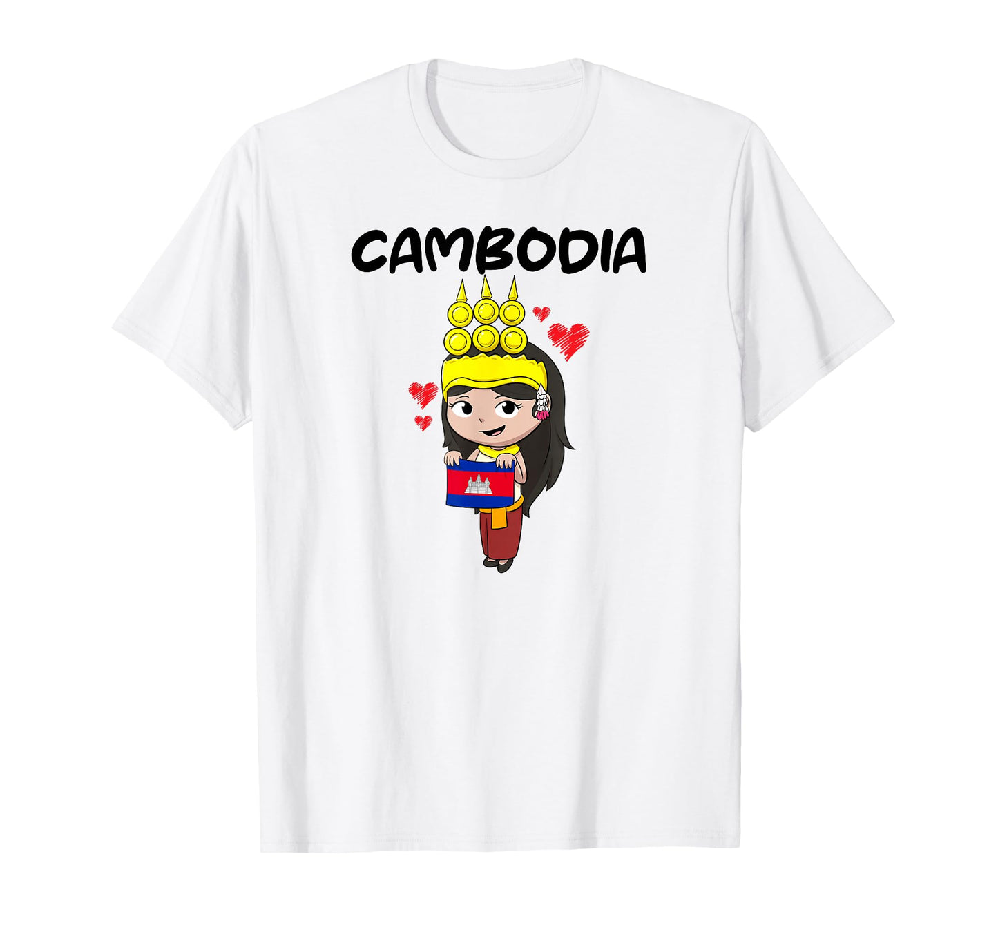 Cambodia Cambodian Khmer Apsara Traditional Dance Flag T-Shirt