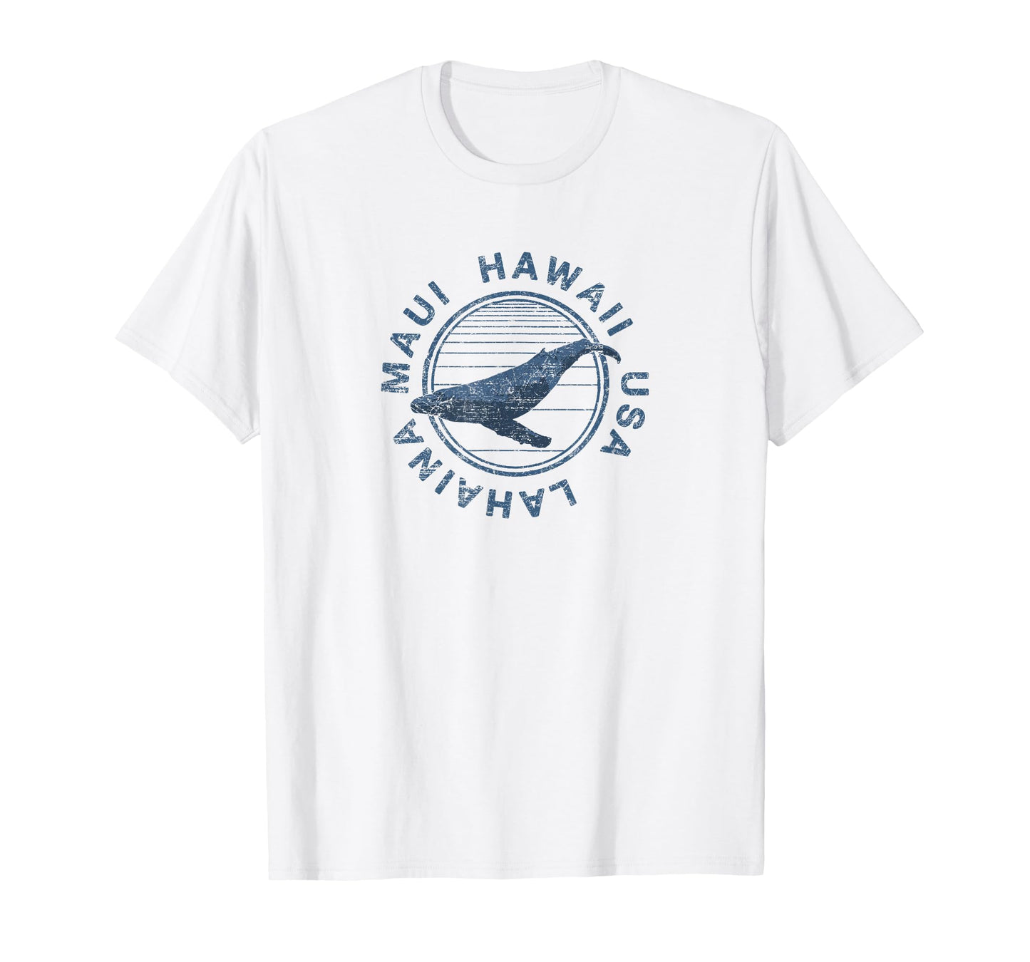 Maui Hawaii Lahaina Vintage Whale Retro T-Shirt