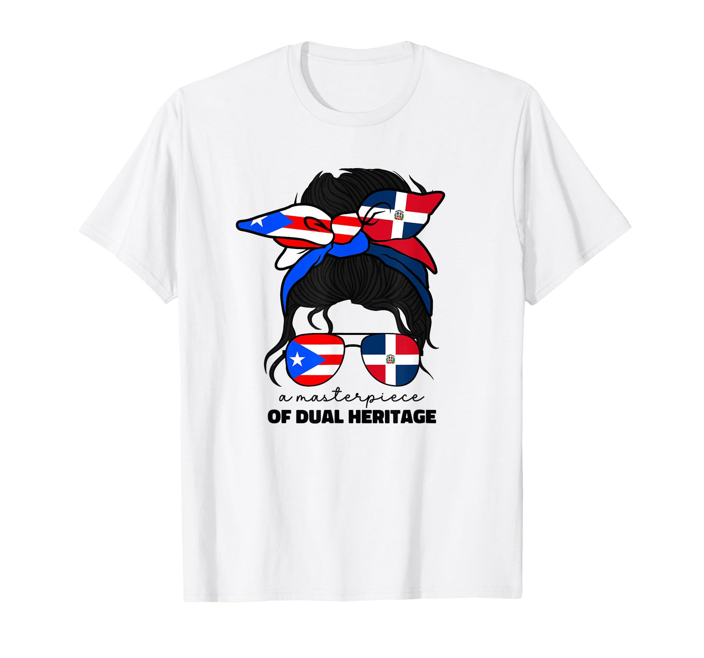 Half Dominican And Puerto Rican Rico Flag DominiRican Girls T-Shirt