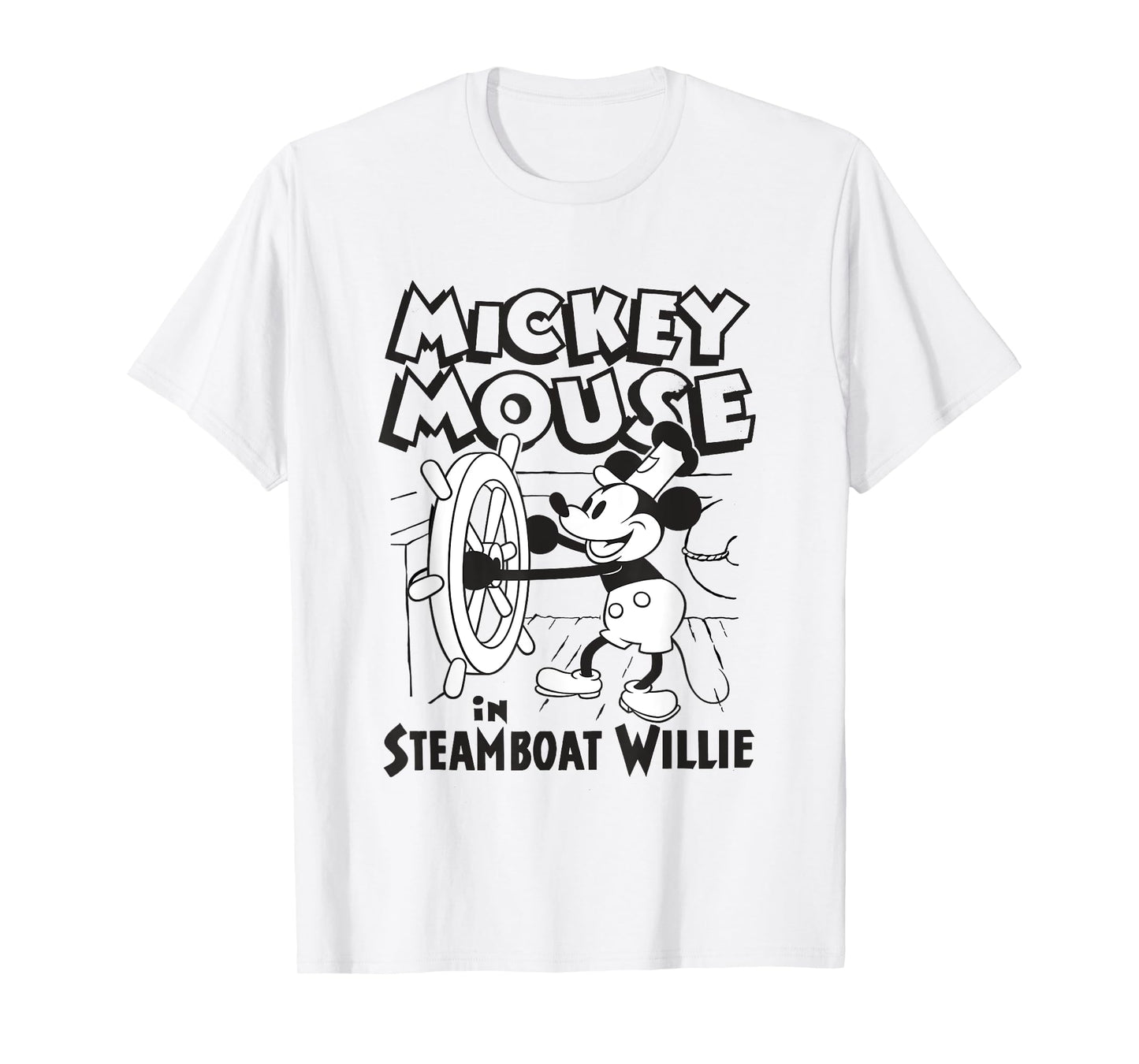 Disney Steamboat Willie Mickey Mouse Steering Boat Vintage T-Shirt