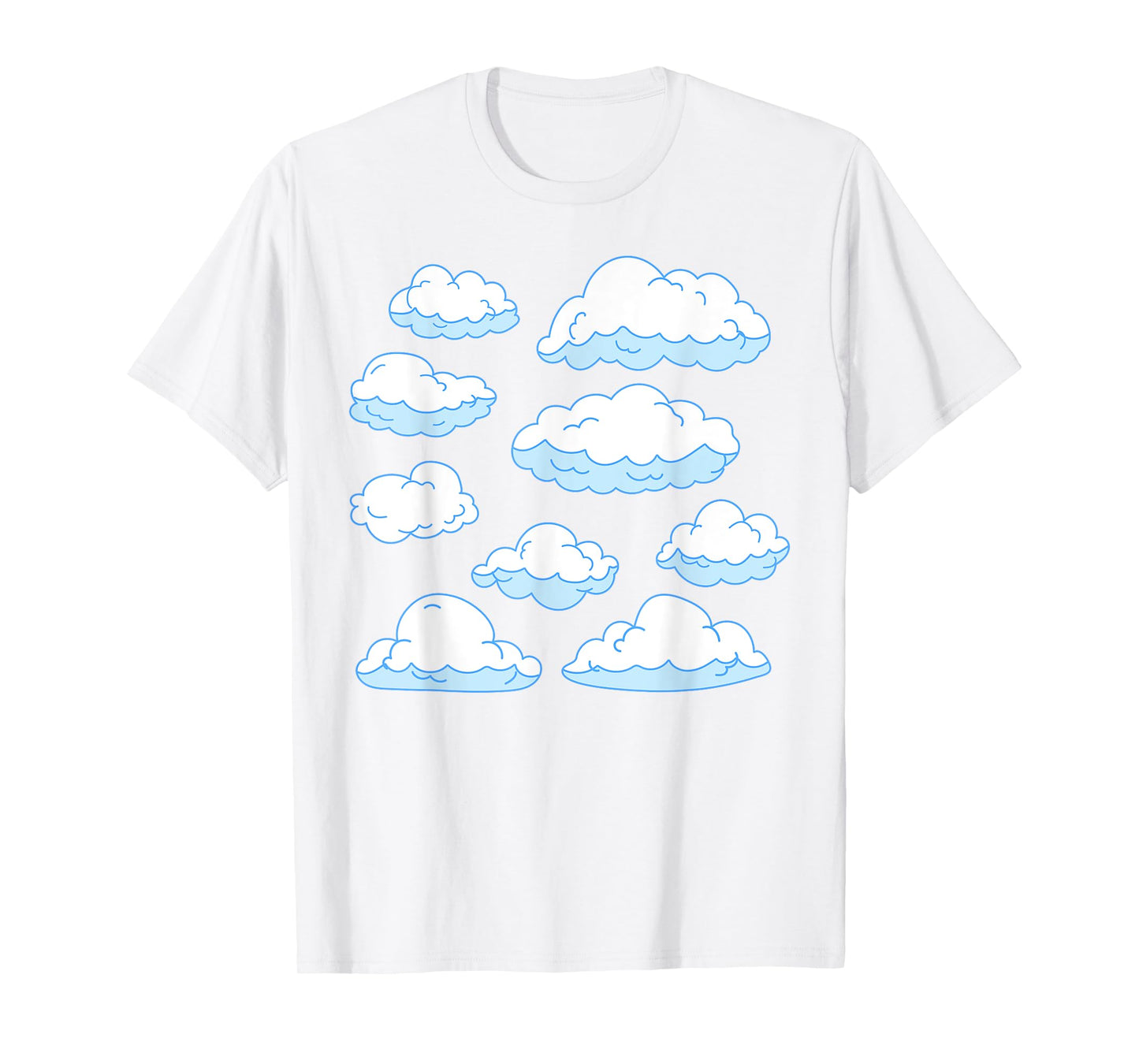 Sky Clouds Cool Atmosphere White Clouds T-Shirt