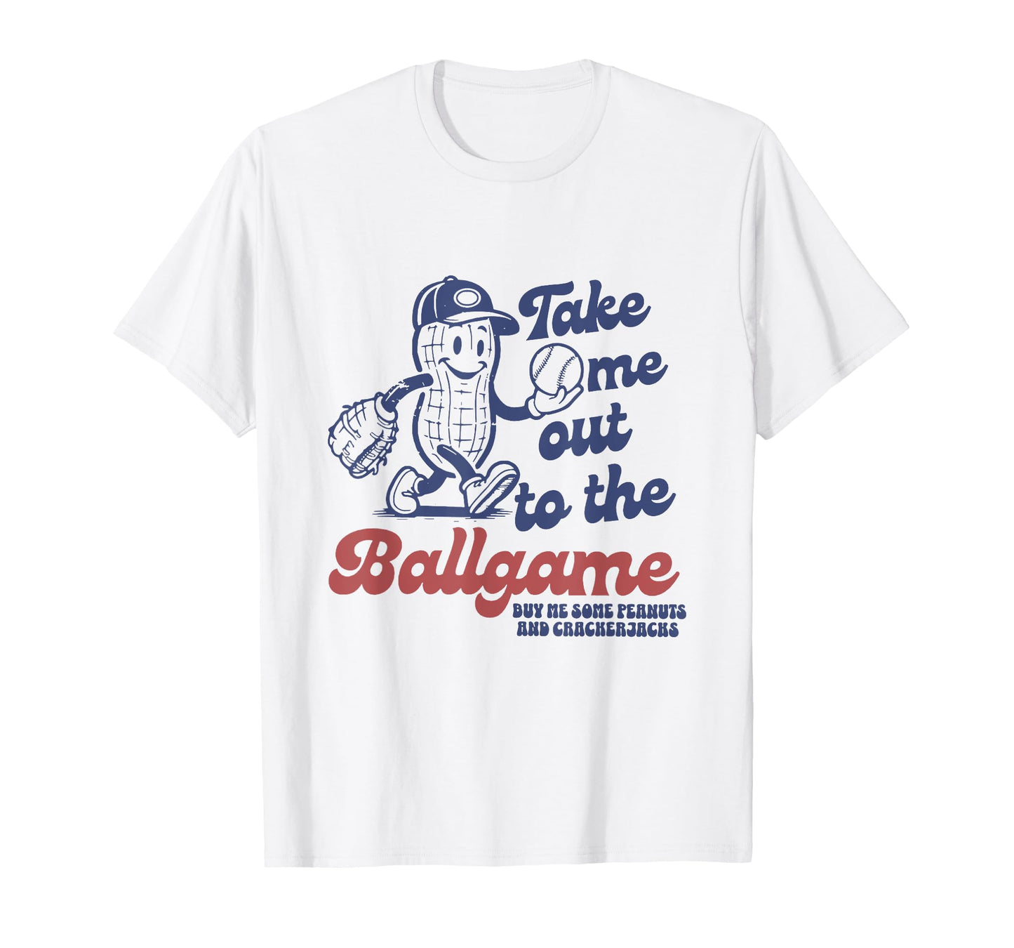Take Me Out to The Ball Game Retro Peanuts Baseball Sports T-Shirt