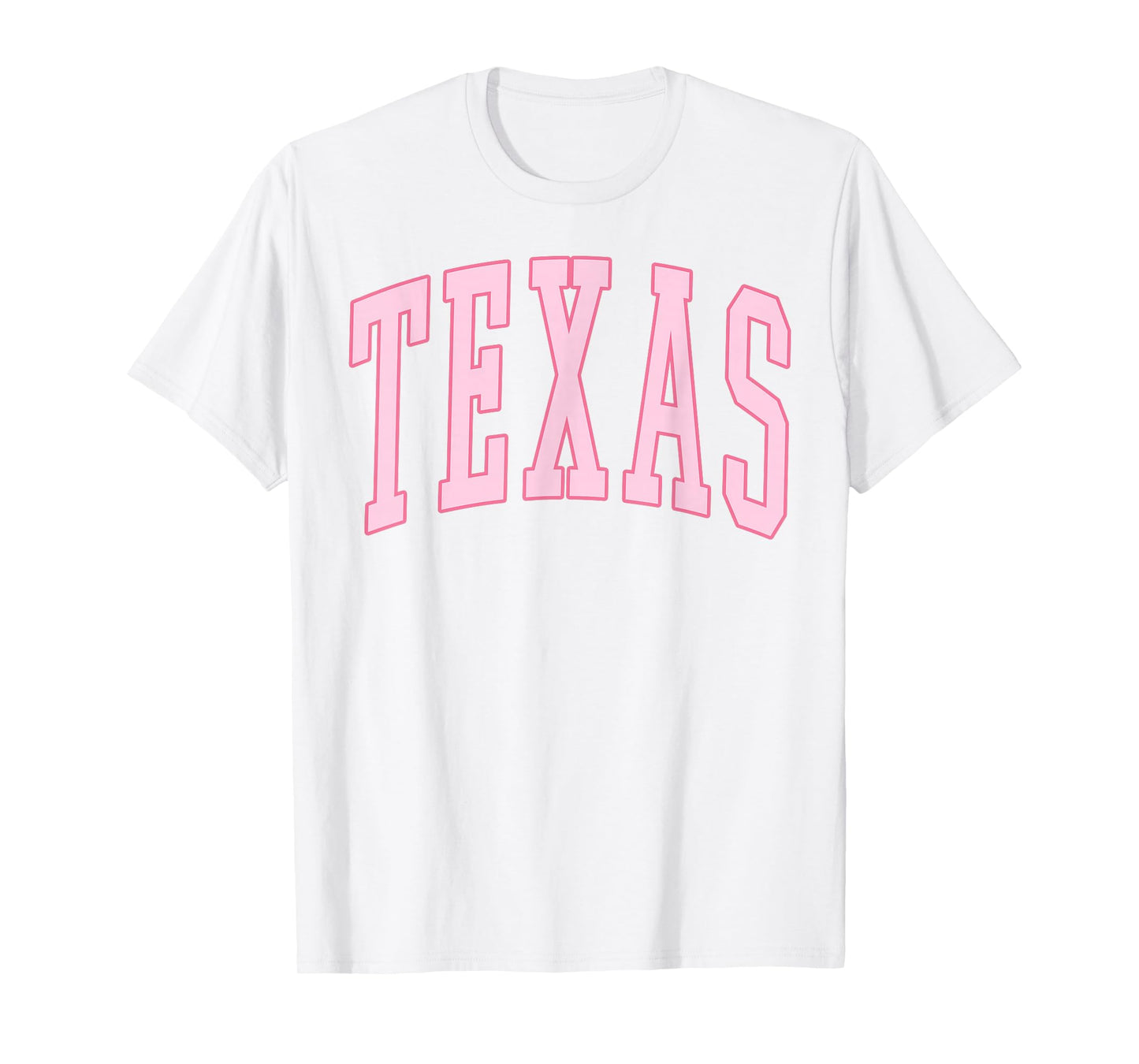 Texas Vintage Preppy Varsity Pink Sports T-Shirt