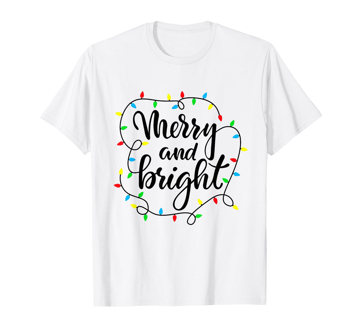 Merry and bright christmas family pajamas matching men women T-Shirt