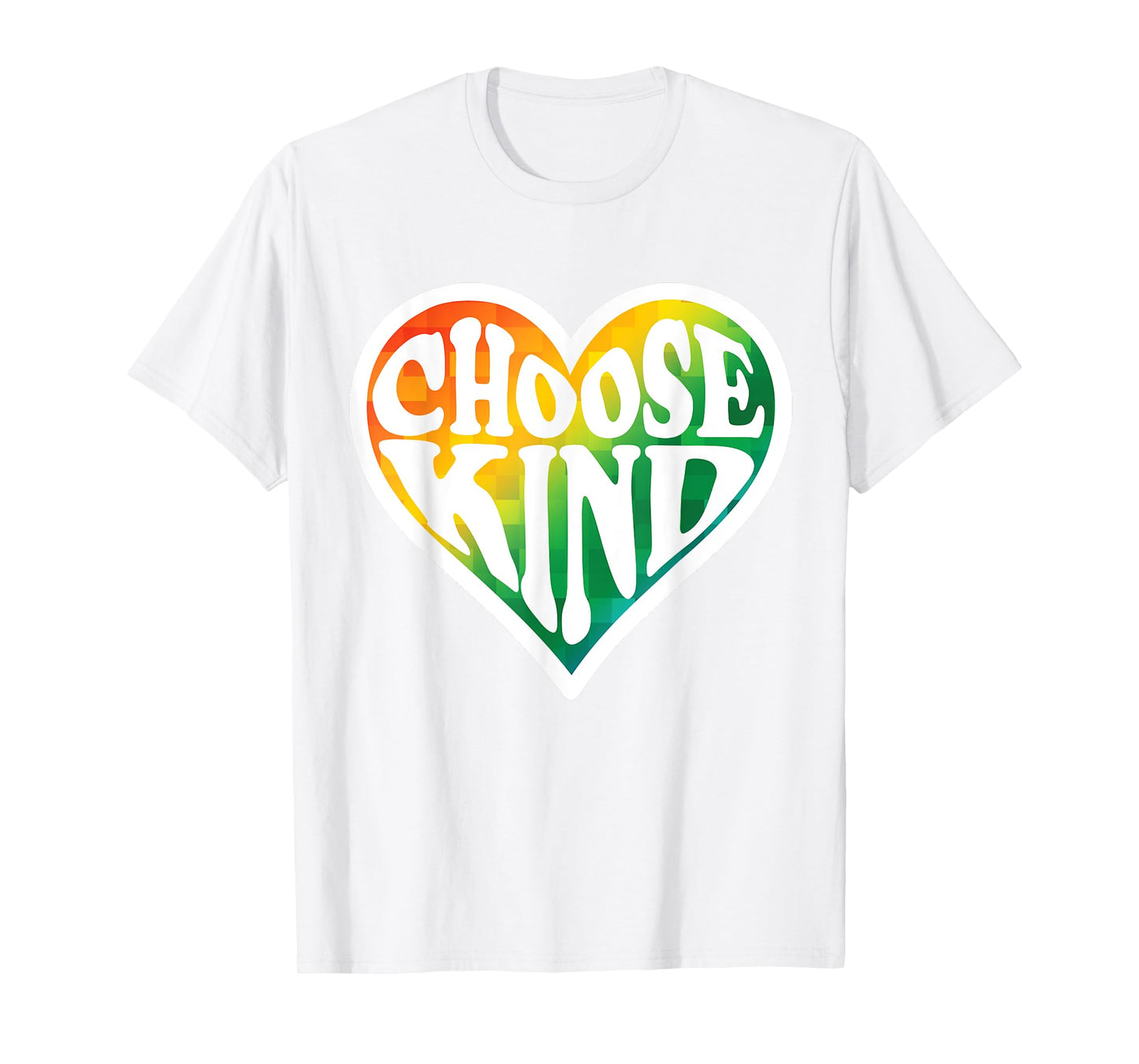 Rainbow Heart Teacher Choose Kind T-Shirt Gifts Women Kids T-Shirt