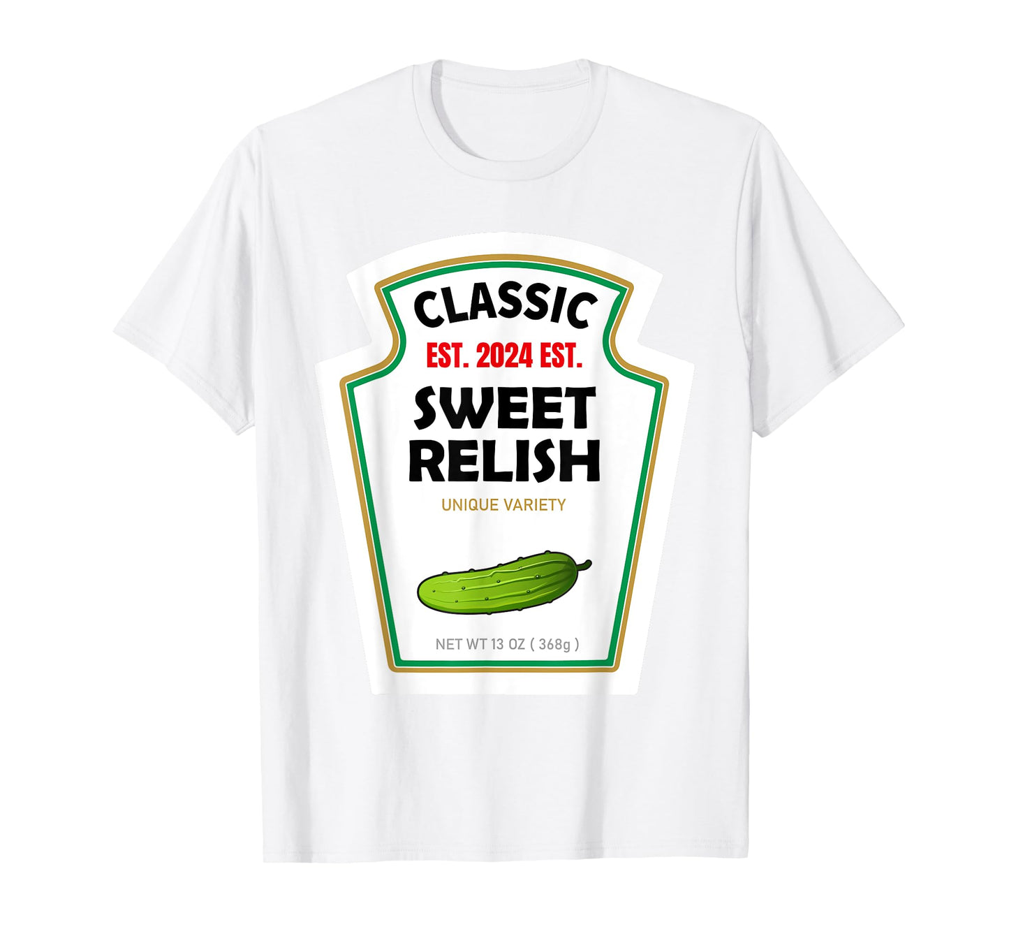 Sweet Relish DIY Halloween Costume Condiment Green Pickle T-Shirt