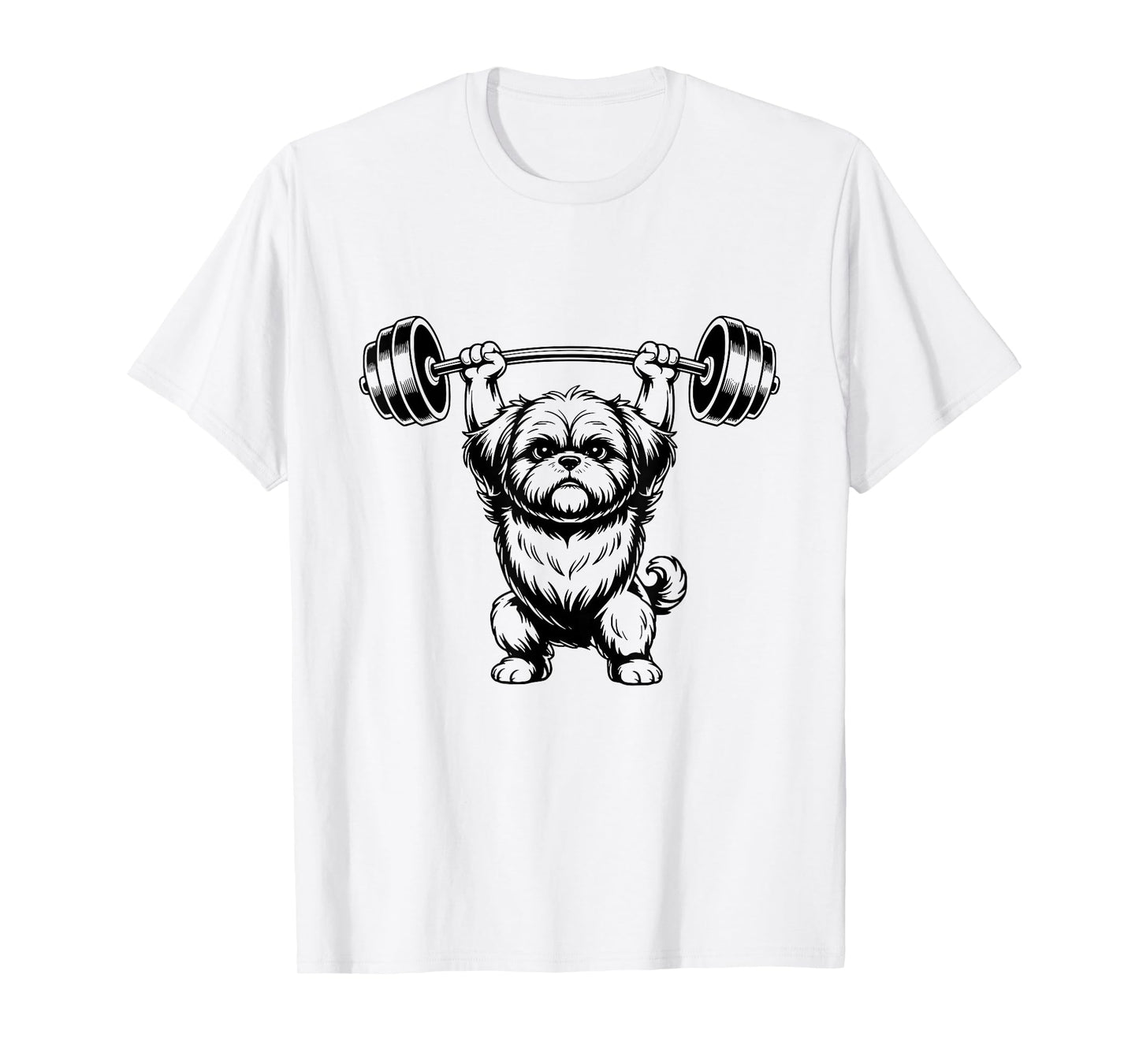 Shih Tzu Gym Funny Dog Dad Mom Graphic Shihtzu Owners T-Shirt