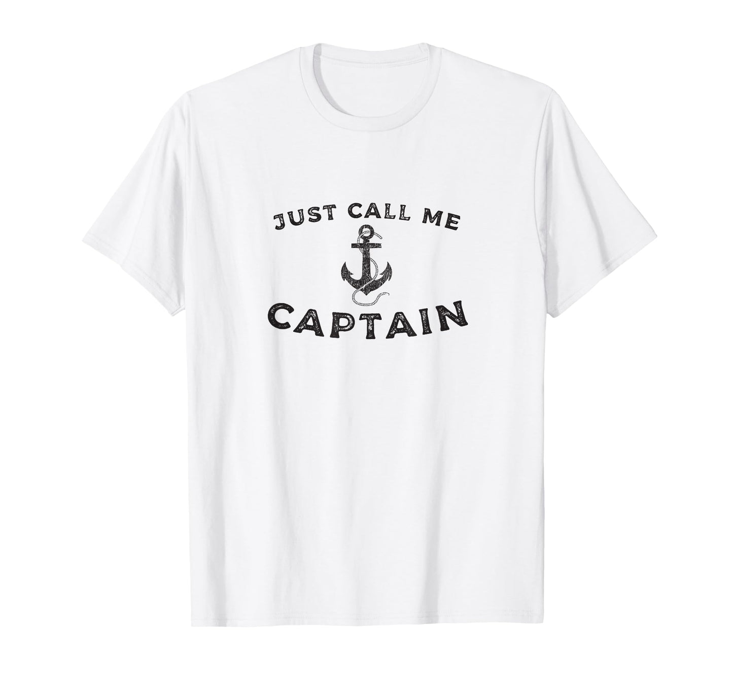 Captain, Boat Pontoon Sailor Anchor Graphic T-Shirt