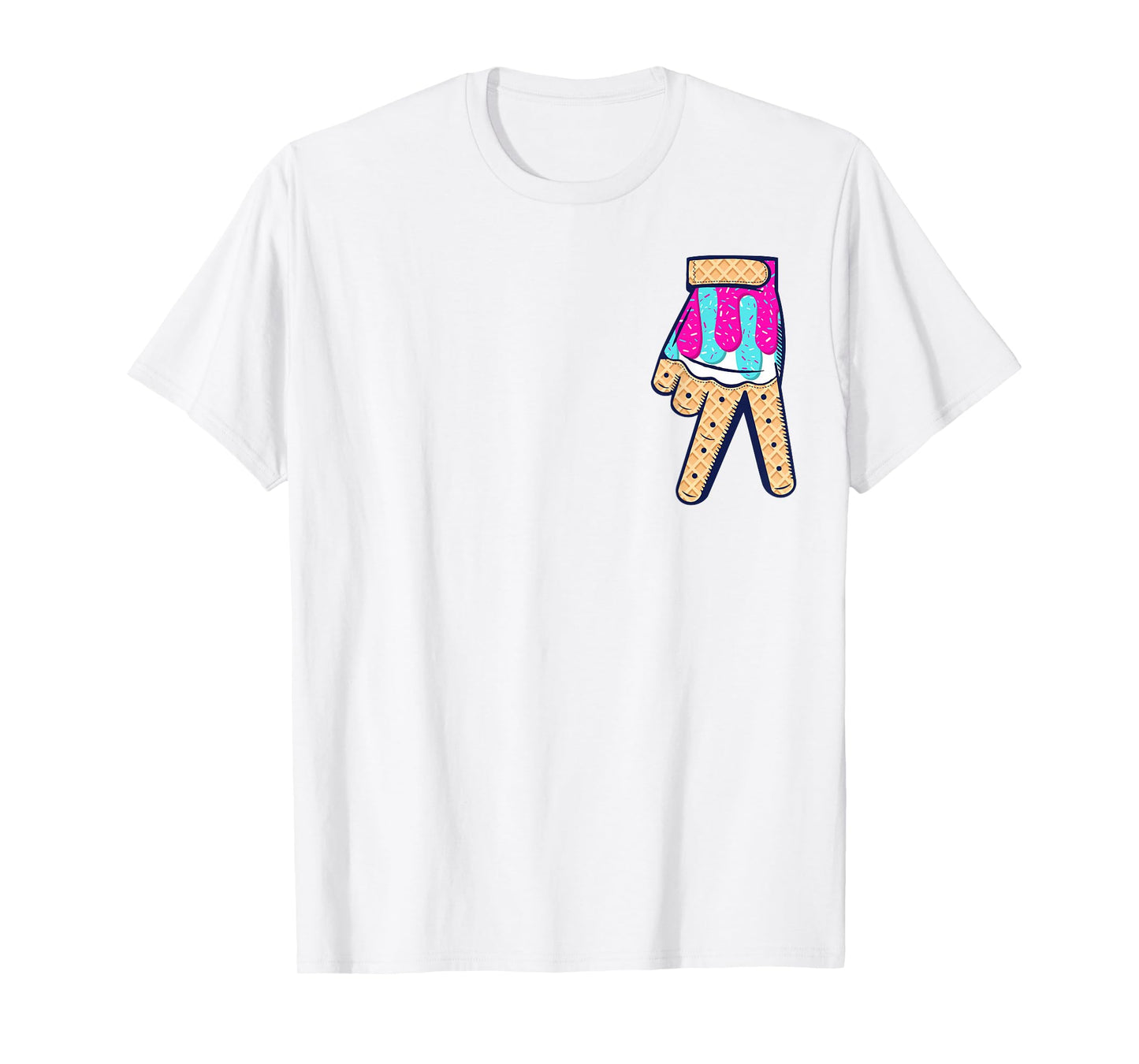 Baseball Ice Cream Drip Boys Home Plate Glove Respect Drip T-Shirt