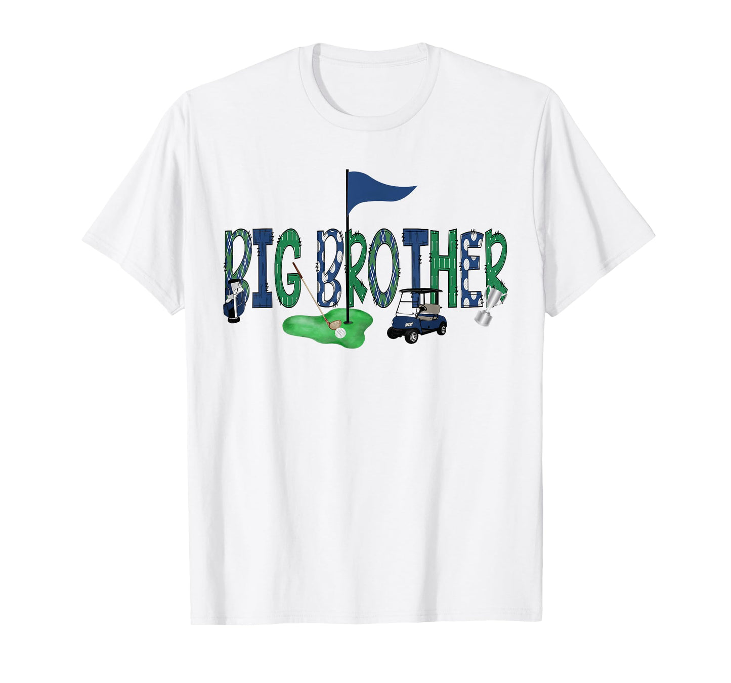 Big Brother Of The Birthday Boy Hole in One Golf Matching T-Shirt