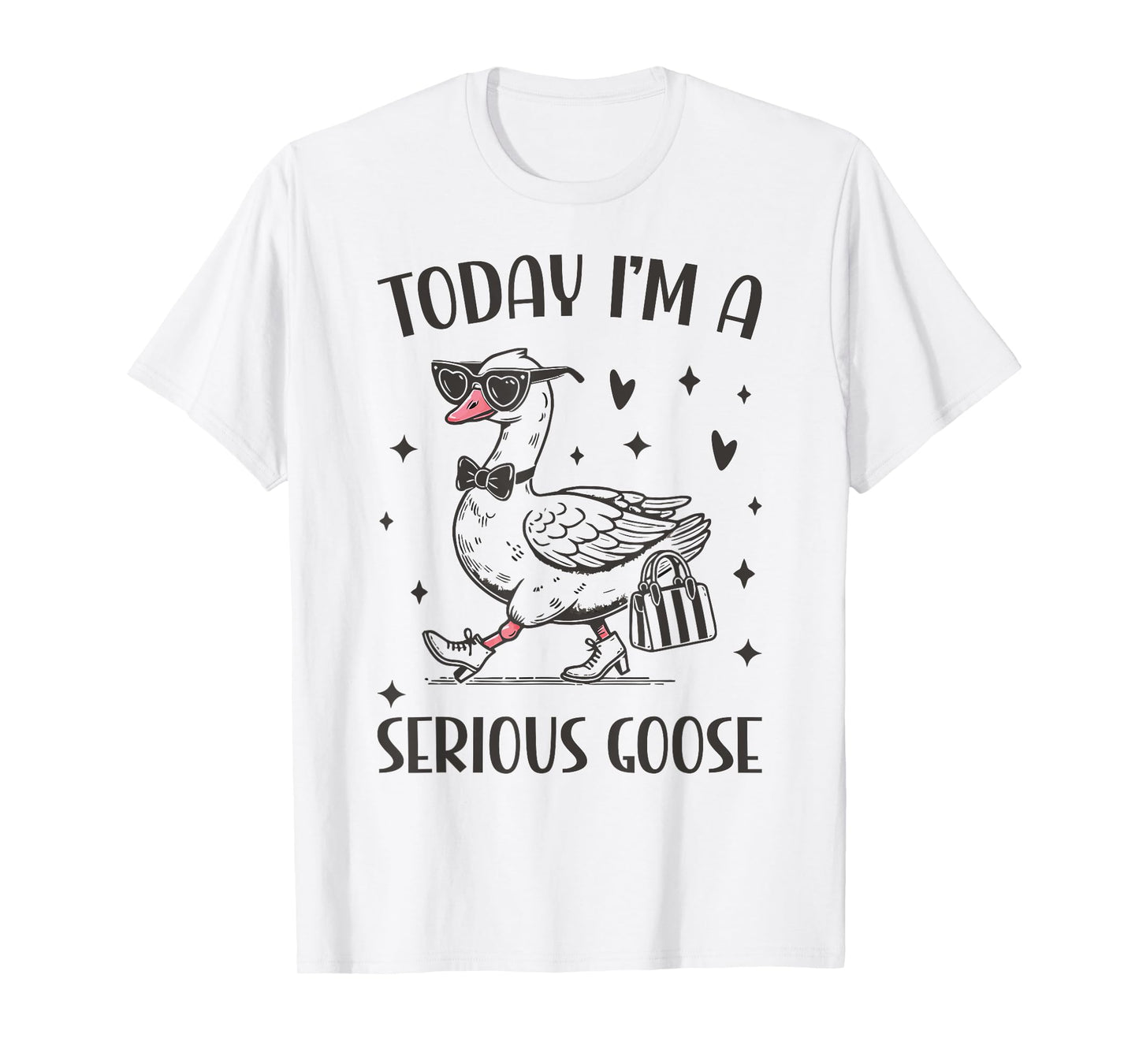 Today I'm A Serious Goose Funny Cowboy Goose T-Shirt