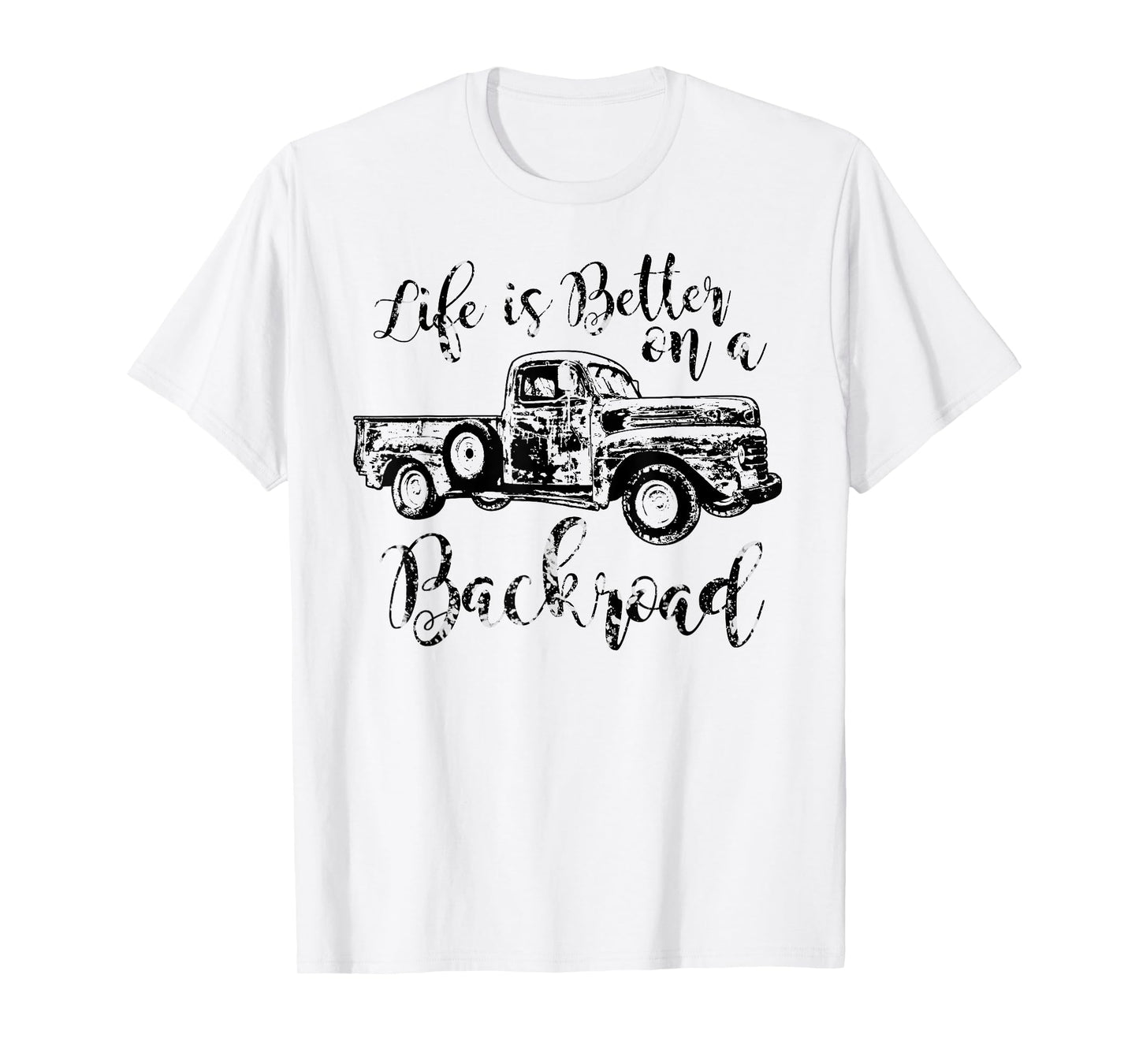 Life is better on a backroad country southern woman Vintage T-Shirt