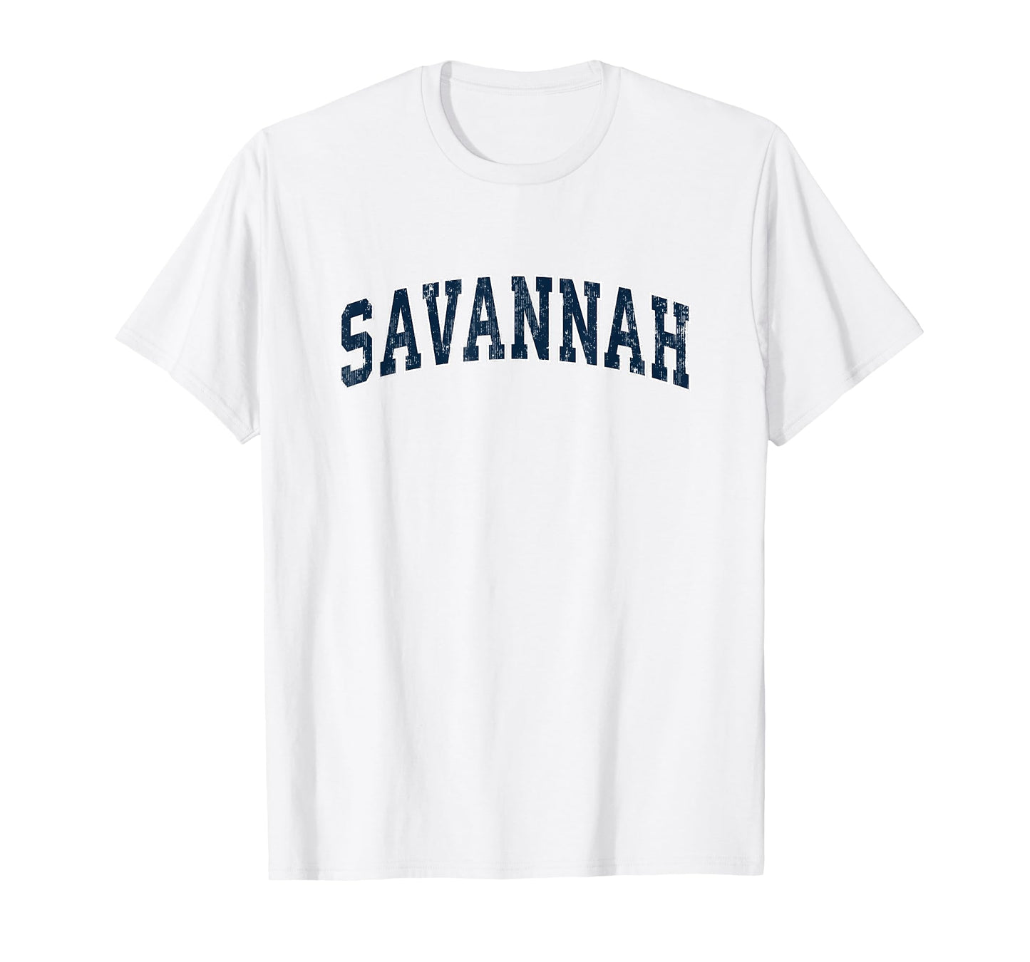 Savannah Georgia GA Vintage Sports Design Navy Design T-Shirt