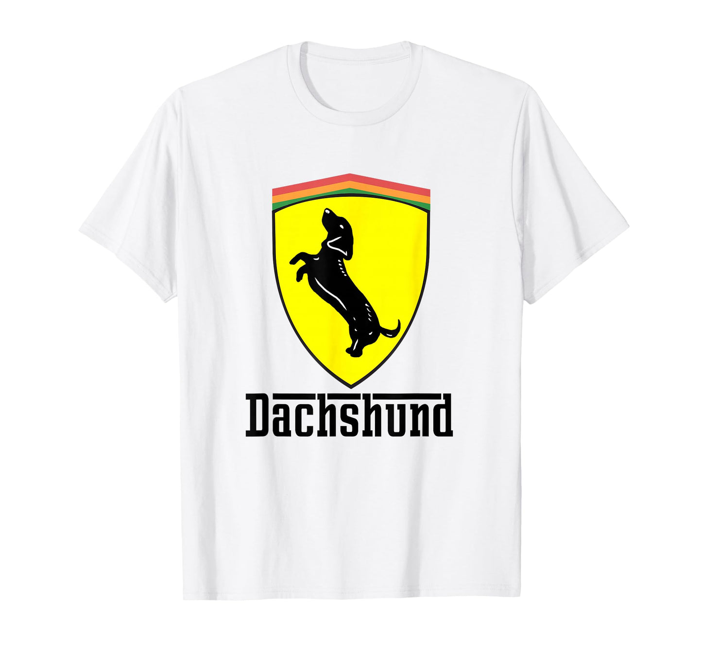 Dachshund Racing Yellow Logo T-Shirt