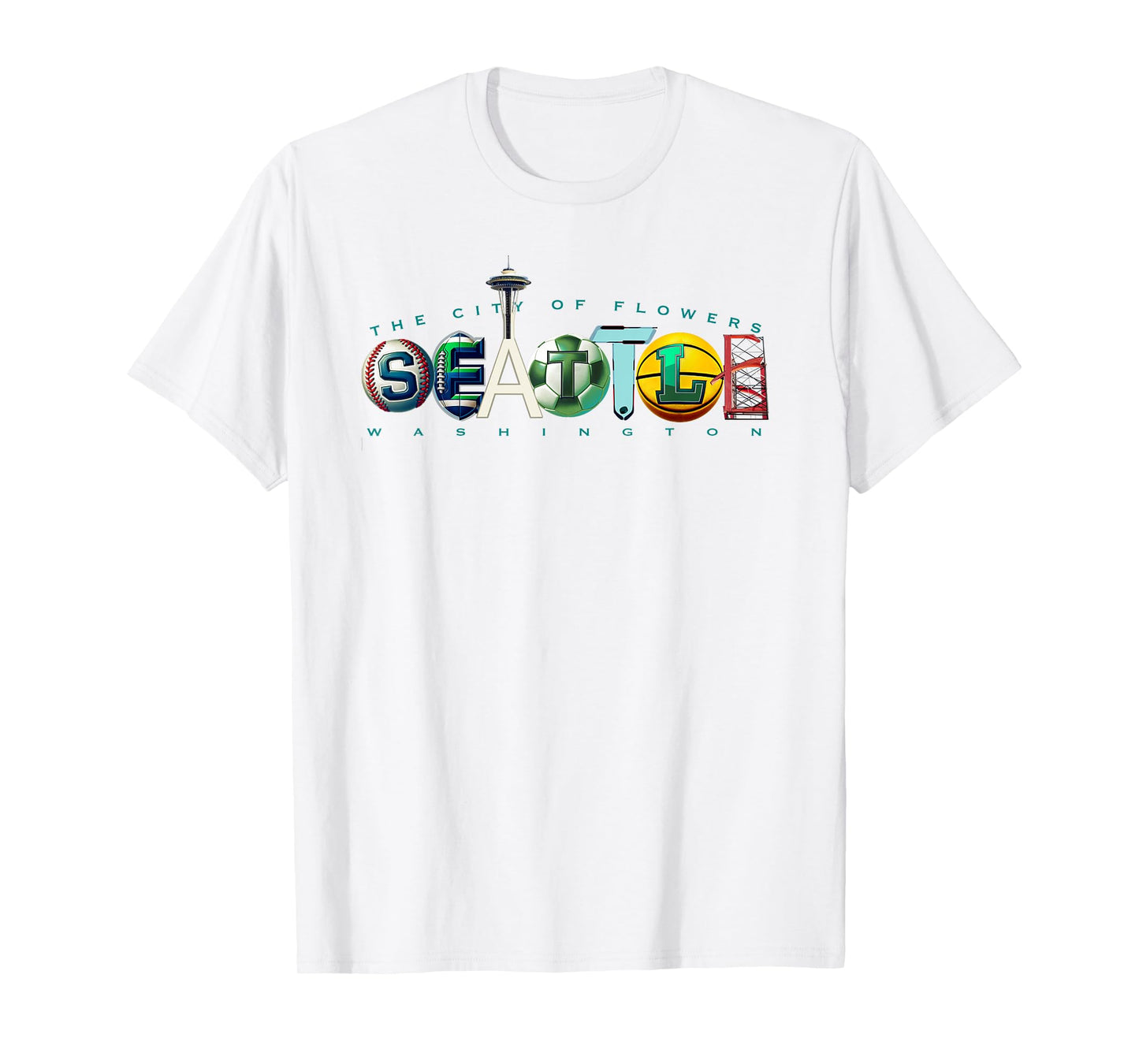 Seattle Team Fan The City Of Flowers And Washington Proud T-Shirt